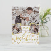 喜ばしいクリスマスの願い3 PHOTO Holiday Greeting カード (スタンド正面)