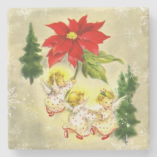 喜ばしいクリスマスチャルーブコースター ストーンコースター (正面)