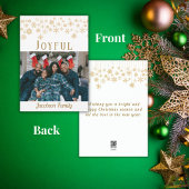 喜ばしいスノーフレーク写真クリスマスカード シーズンカード