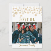 喜ばしいスノーフレーク写真クリスマスカード シーズンカード (正面)