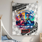 喜ばしいスポーツカーブランケットレーシングウォーターカラーボーイ フリースブランケット