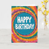 喜ばしいスワール 誕生日カード カード (黄色い花)