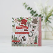 喜ばしいチディングクリスマスフラットグリーティングカード (スタンド正面)