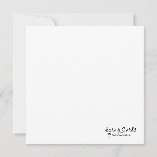 喜ばしいチディングクリスマスフラットグリーティングカード (裏面)