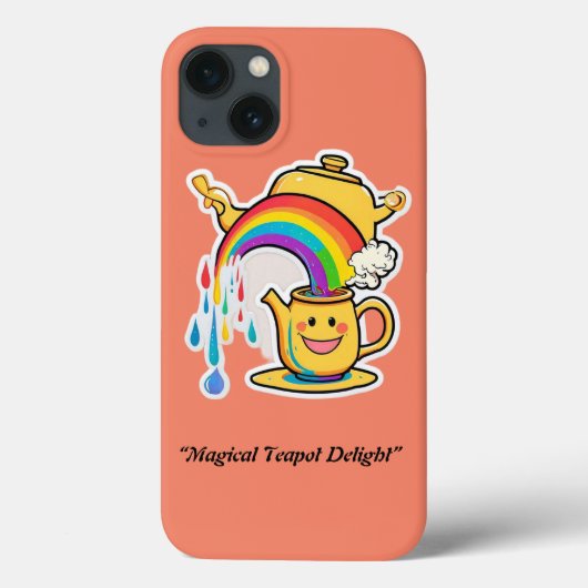 「喜ばしいティーポット虹の喜び」 Case-Mate iPhoneケース (裏面)