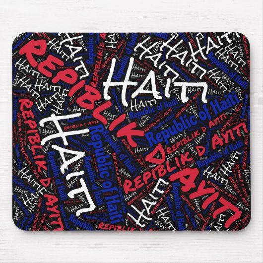喜ばしいハイチ国旗の色の愛国心 マウスパッド (正面)