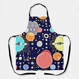 喜ばしいバブルの宇宙のビジョン エプロン