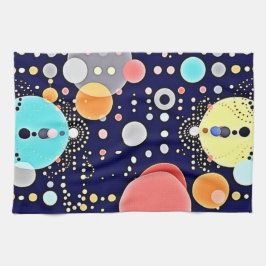 喜ばしいバブルの宇宙のビジョン キッチンタオル