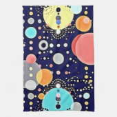 喜ばしいバブルの宇宙のビジョン キッチンタオル (縦)