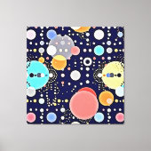 喜ばしいバブルの宇宙のビジョン キャンバスプリント (正面)