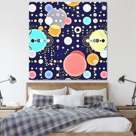 喜ばしいバブルの宇宙のビジョン キャンバスプリント