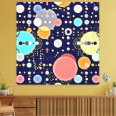 喜ばしいバブルの宇宙のビジョン キャンバスプリント (インサイチュ (リビング))