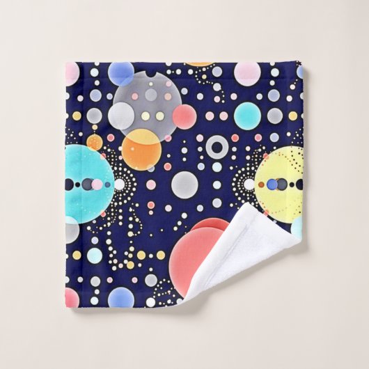 喜ばしいバブルの宇宙のビジョン バスタオルセット (ウォッシュタオル)