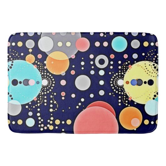 喜ばしいバブルの宇宙のビジョン バスマット (正面)