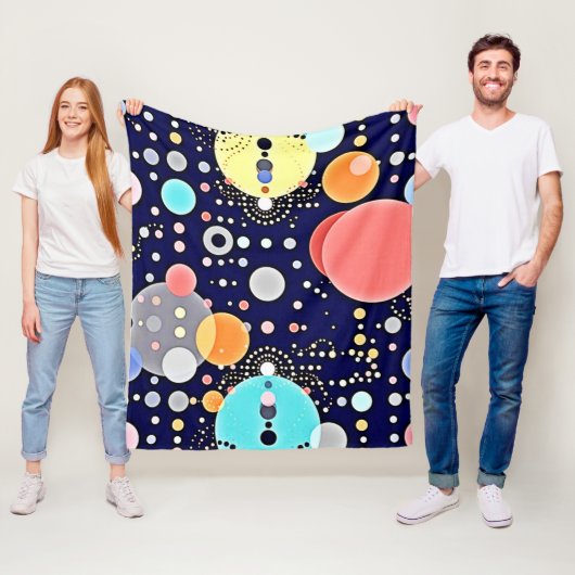 喜ばしいバブルの宇宙のビジョン フリースブランケット (インサイチュ)
