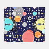 喜ばしいバブルの宇宙のビジョン フリースブランケット (正面(横))