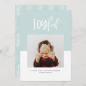 喜ばしいフォトスクリプト文字モダン休日 (正面/裏面)