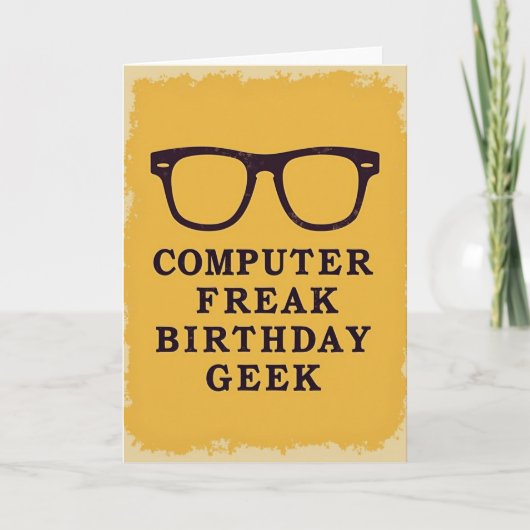 喜ばしいメガネの誕生日カード カード (正面)