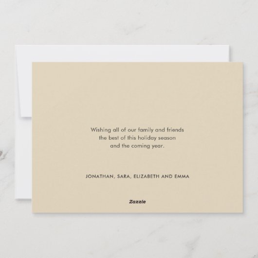 喜ばしい休日のお祈り | 3フォトクリスマス シーズンカード (裏面)