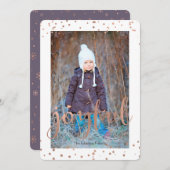 喜ばしい休日 |バラ金箔 |フォトカード シーズンカード (正面/裏面)