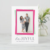 喜ばしい対称性 |写真モダンのクリスマス シーズンカード (スタンド正面)