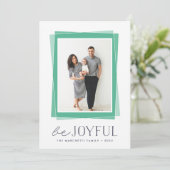 喜ばしい対称性 |写真モダンのクリスマス シーズンカード (スタンド正面)