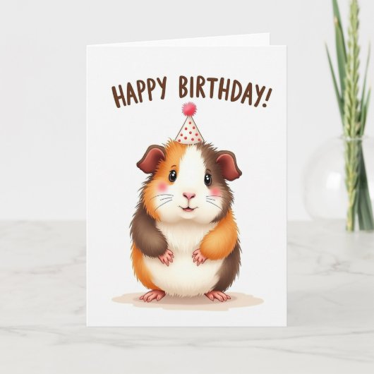 喜ばしい小動物の誕生日カード カード (正面)