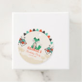 喜ばしい幾何学的シェイプの部族キツネ誕生日 フェイバータグ (インサイチュ)