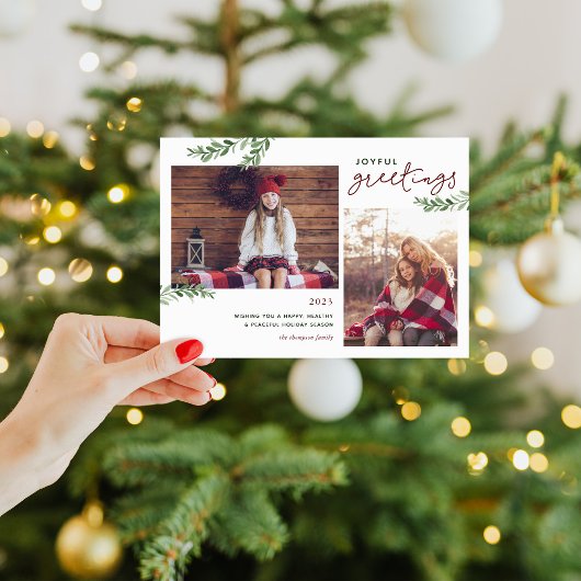 喜ばしい挨拶 |緑の枝2の写真 シーズンカード