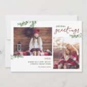 喜ばしい挨拶 |緑の枝2の写真 シーズンカード (正面)