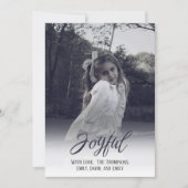 喜ばしい書道クリスマスフォトカード1写真 シーズンカード (正面)