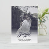 喜ばしい書道クリスマスフォトカード1写真 シーズンカード (スタンド正面)