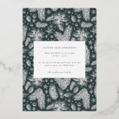 喜ばしい書道休日ホイル誕生のお知らせ 箔シーズンカード (裏面)