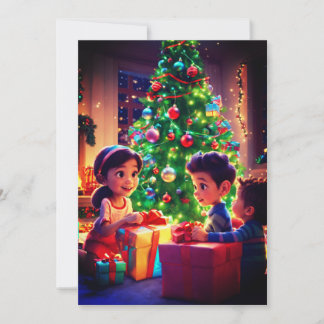 🎄 「喜ばしい瞬間：明るいCメリーをお願い サンキューカード