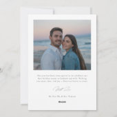 喜ばしい知り合い新婚初めてのクリスマス写真 シーズンカード (裏面)