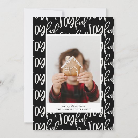 喜ばしい脚本1枚のフォトファミリーエレガントカラフル (正面)