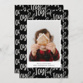 喜ばしい脚本1枚のフォトファミリーエレガントカラフル (正面/裏面)