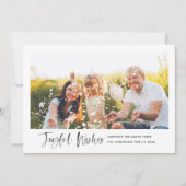 喜ばしい願いのモダン台本ミニマル写真 シーズンカード (正面)