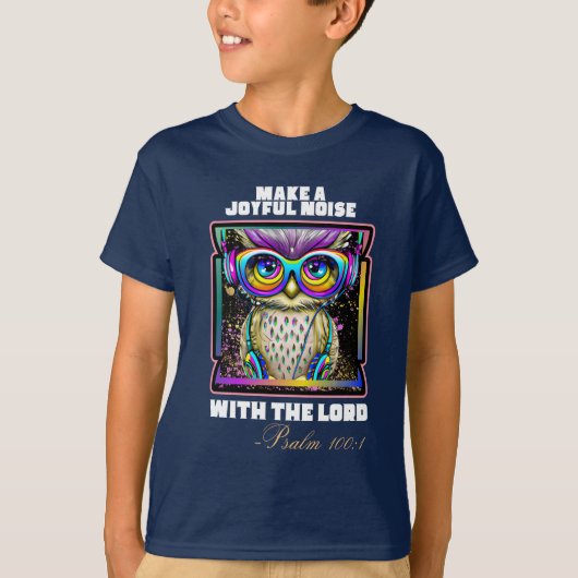 喜ばしい騒音をキリスト教の信仰に向ける Tシャツ (正面)