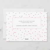 喜ばしい3枚の写真パーソナルメッセージクリスマス シーズンカード (裏面)