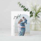 喜ばしい,家族写真,アーチのフレーム,挨拶 ポストカード (スタンド正面)