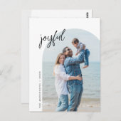 喜ばしい,家族写真,アーチのフレーム,挨拶 ポストカード (正面/裏面)