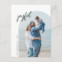 喜ばしい，家族写真，アーチのフレーム，挨拶