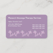 喜ばす認可されたマッサージセラピスト 名刺 (正面)