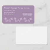 喜ばす認可されたマッサージセラピスト 名刺 (正面/裏面)
