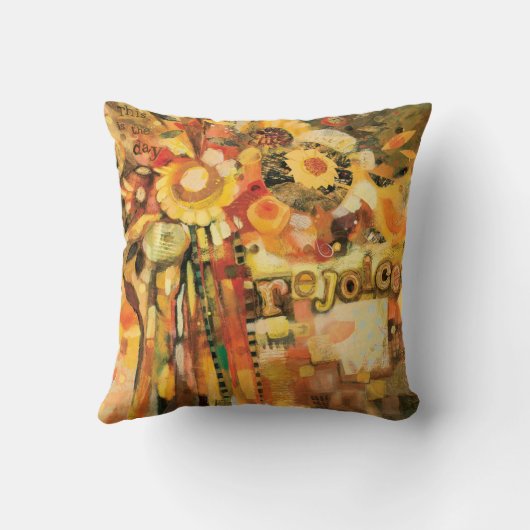 喜ばせて下さい! 混合メディアの装飾的な芸術の枕 クッション (裏面)