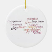 喜びおよび感謝のオーナメント セラミックオーナメント (裏面)