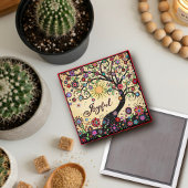 喜びかわいらしの木のカラフルフローラ マグネット