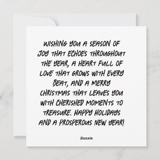 喜びが共鳴する季節をお祈りします  シーズンカード (裏面)