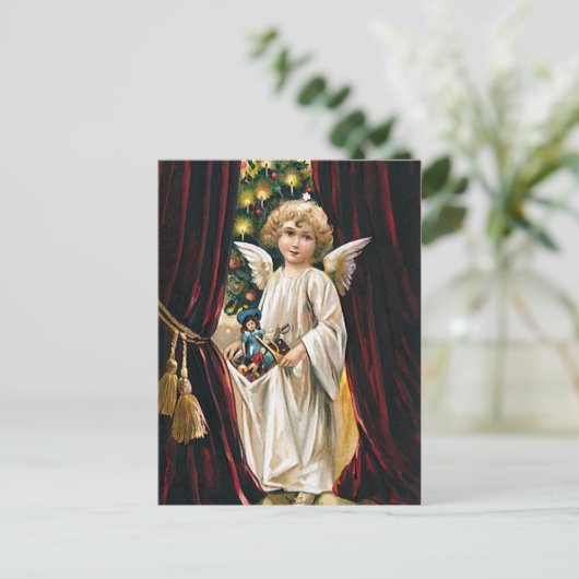 喜びでいっぱいの腕 – クリスマスの挨拶はがき シーズンポストカード (スタンド正面)